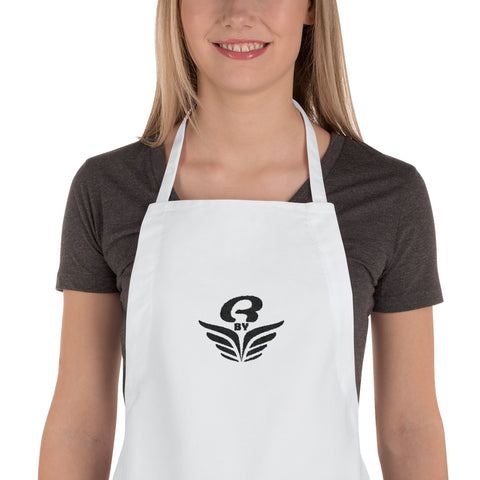 Tablier brodé RbyE Blanc | Embroidered Apron RbyE White
